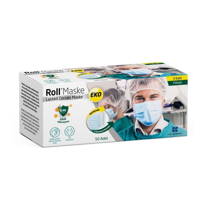 Roll Cerrahi Maske Eko 50'li Kutu